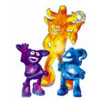 Nik, Kaz & Ato, mascottes 2002